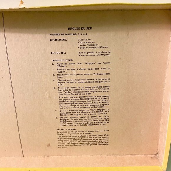 Vintage 1974 Wizard of Oz Board Game Cadaco Bilingual French Game Complete - Picture 12 of 12